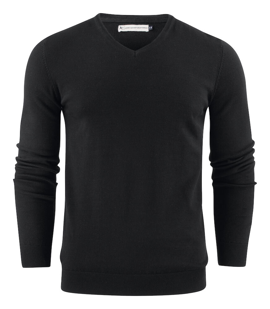 James Harvest Ashland V Gebreide Sweater Heren