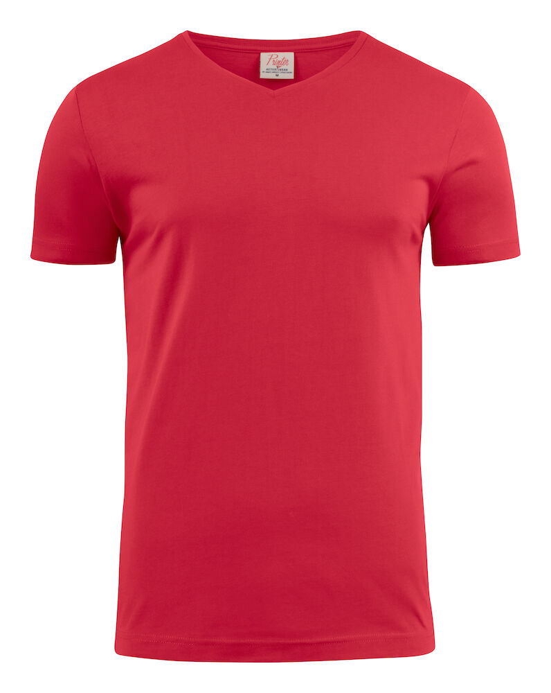 Printer Heavy V-Neck T-Shirt Heren