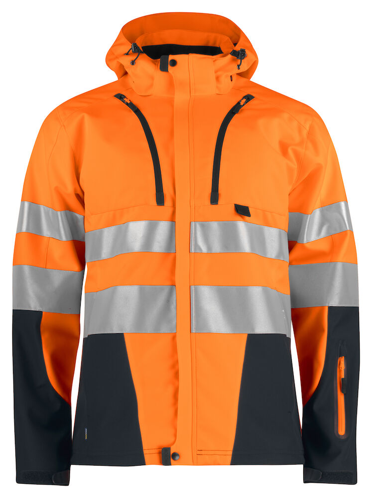 Projob 6419 Ongevoerde Signalisatiesoftshell En Iso 20471 Klasse 3