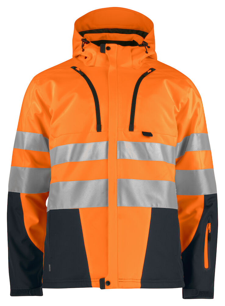 Projob 6420 Gevoerde Signalisatiesoftshell En Iso 20471 Klasse 3