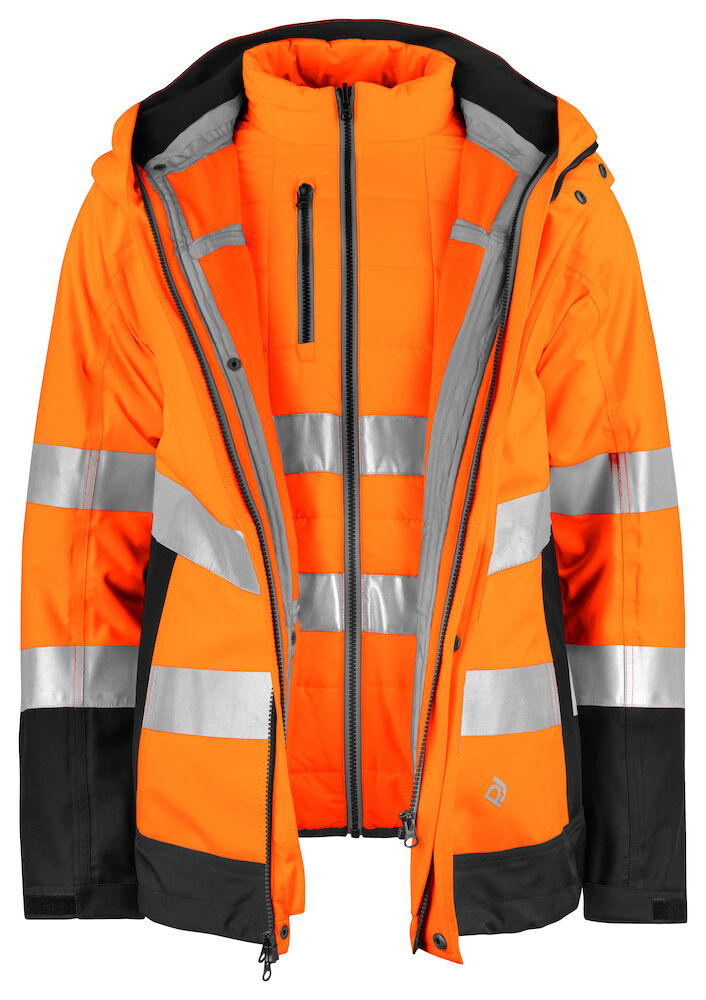 Projob 6445 Signalisatiejas 3-In-1 En Iso 20471 Klasse 3/2