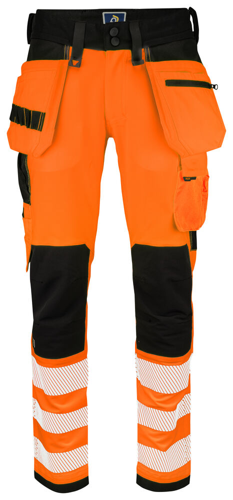 Projob 6573 Signalisatiestretchbroek Met Kniezakken En Spijkerzakken En Iso 20471 Klasse 2