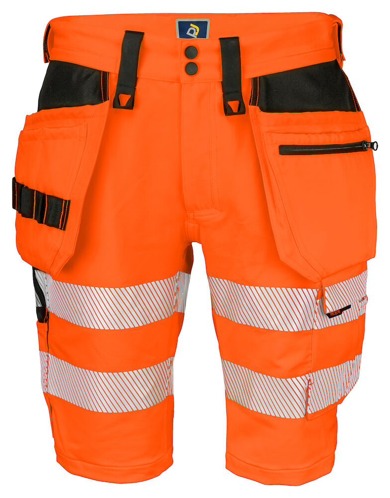 Projob 6575 Signalisatie Stretchshort Met Spijkerzakken En Iso 20471 Klasse 2/1