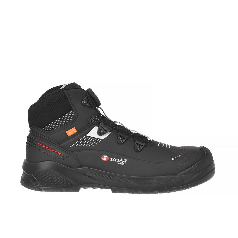 Sixton Muscle High Boa Zwart Grijs Mid S3 Werkschoenen
