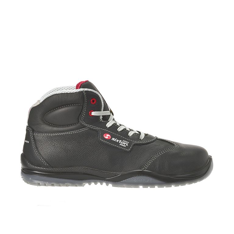 Sixton Rock Zwart Rood Mid S3 Werkschoenen
