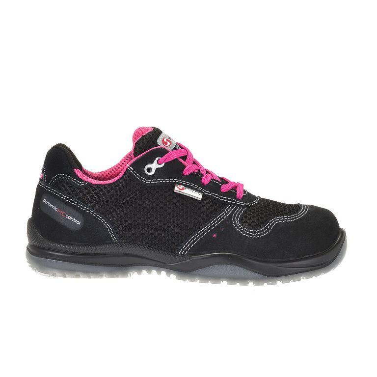 Sixton Timba Zwart Roze Low S1P Werkschoenen