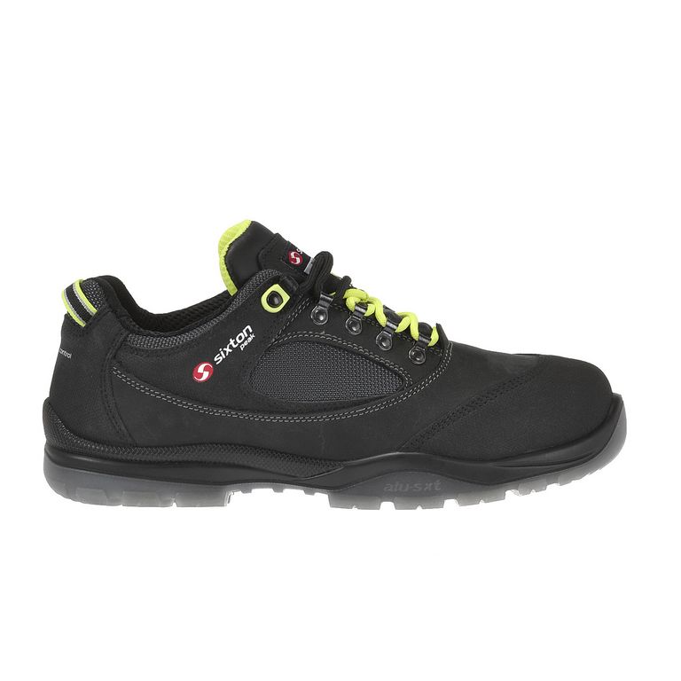Sixton Swing Zwart Lime Low S3 Werkschoenen