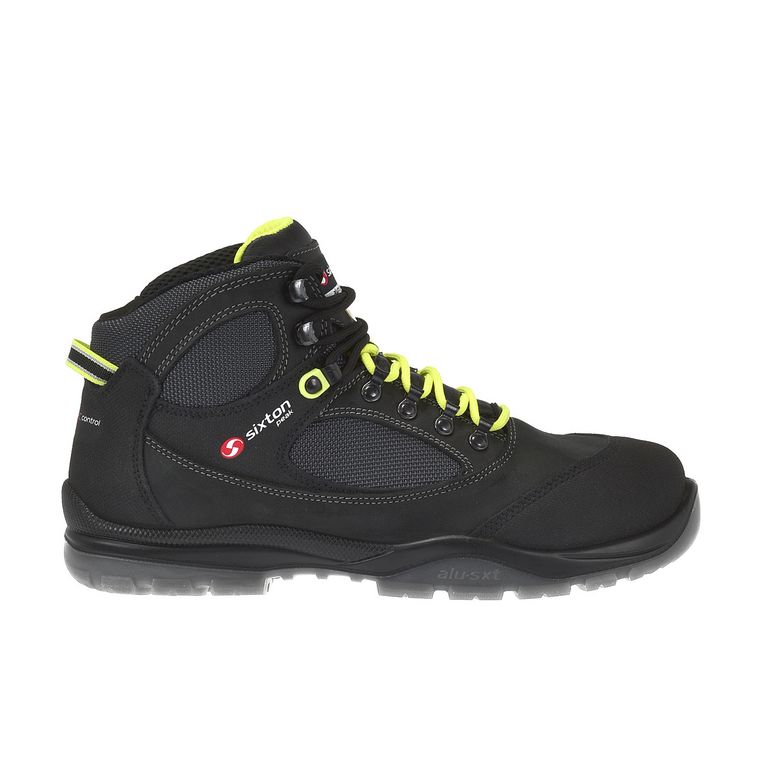 Sixton Sound Zwart Lime Mid S3 Werkschoenen