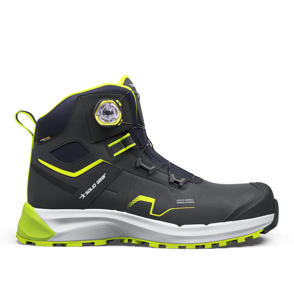 Solid Gear Sonar Midden Zwa/Groen S3S Werkschoenen