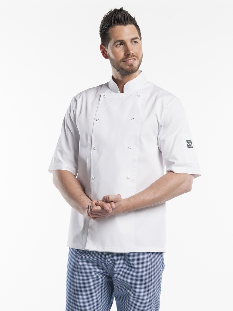 Chaud Devant Hilton Poco White Short Sleeve Chef Jacket