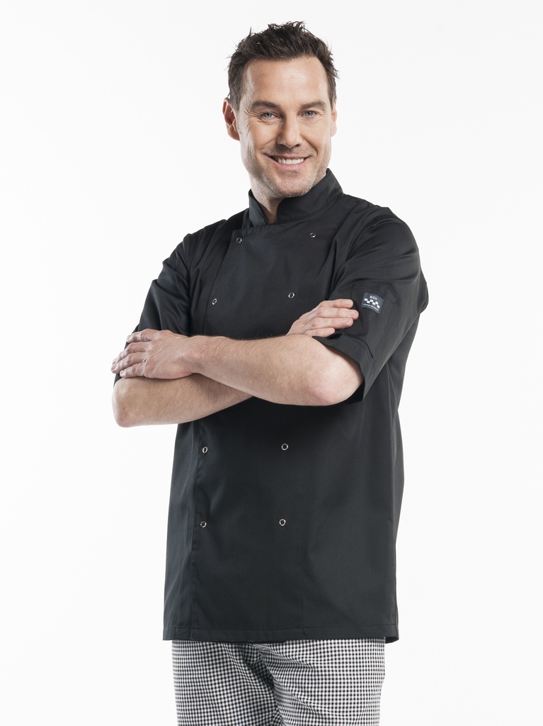 Chaud Devant Hilton Poco Black Short Sleeve Chef Jacket