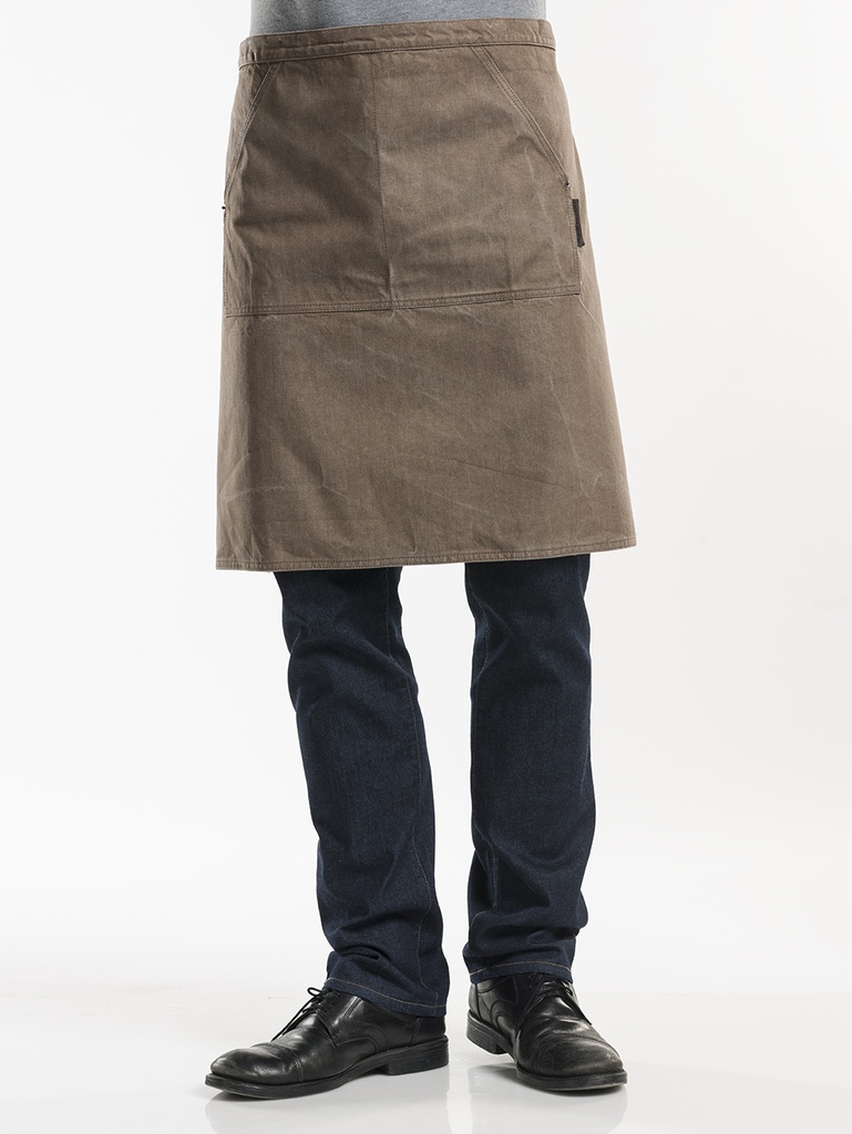 Chaud Devant Pouch Mud Denim Apron