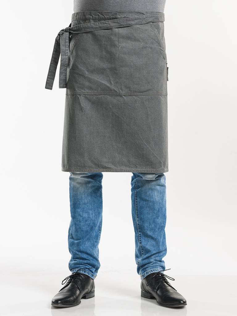 Chaud Devant Pouch Grey Denim Apron
