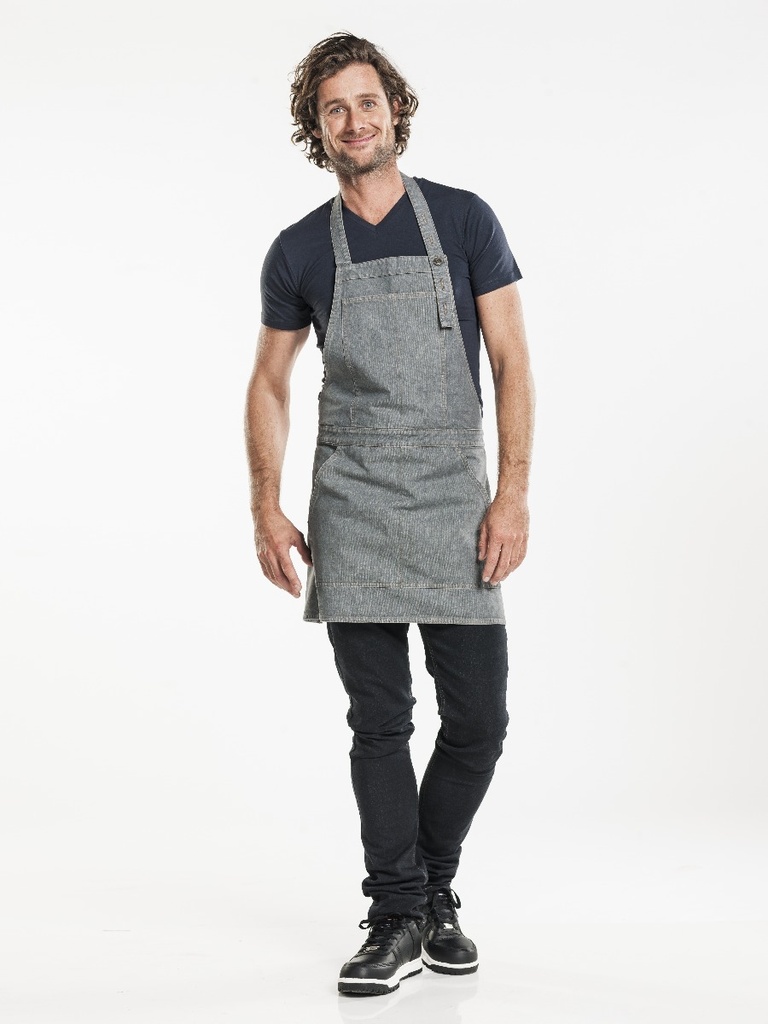 Chaud Devant Salopet Grey Denim Bib Apron