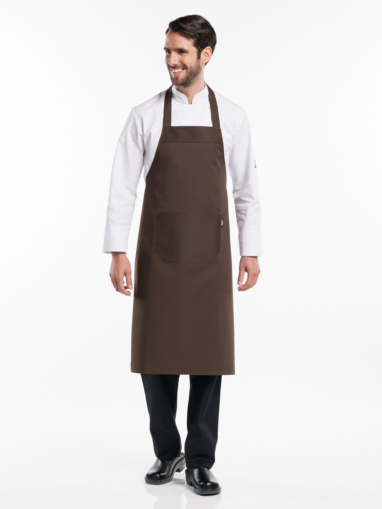 Chaud Devant Cross Brown Bib Apron