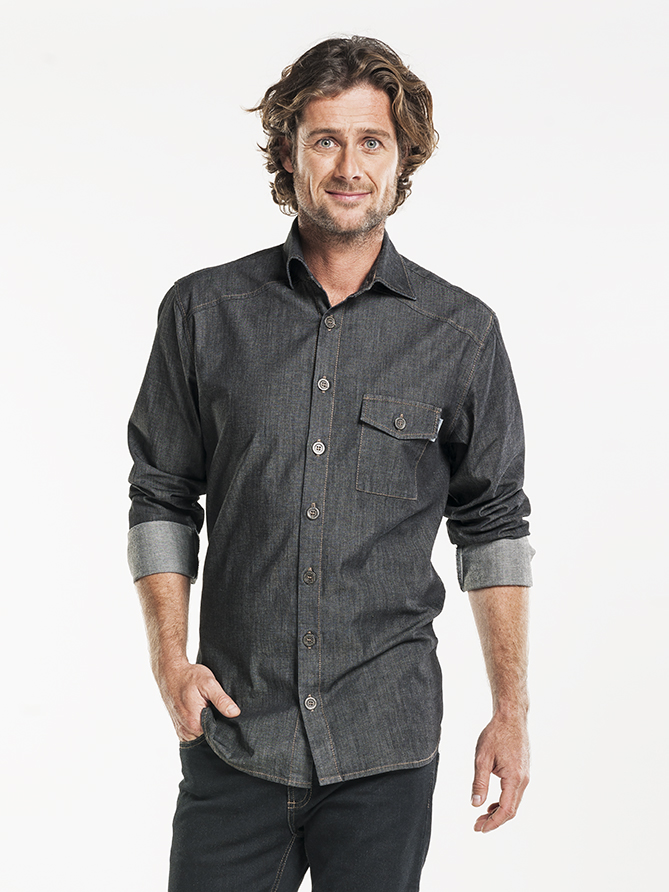 Chaud Devant Men Antra Denim Stretch Shirt