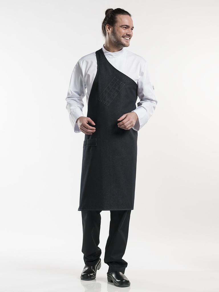 Chaud Devant Butcher Black Denim Bib Apron