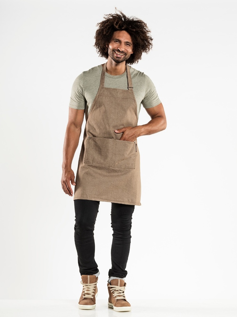 Chaud Devant Base Mud Denim Bib Apron