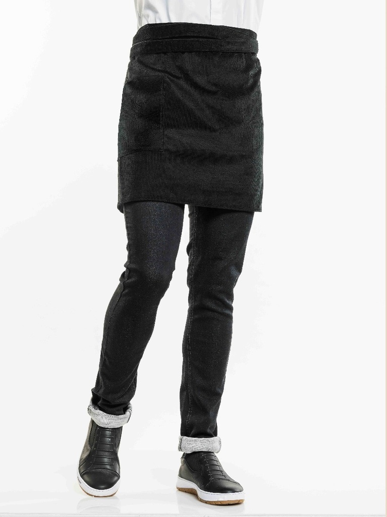 Chaud Devant Black Velvet Apron