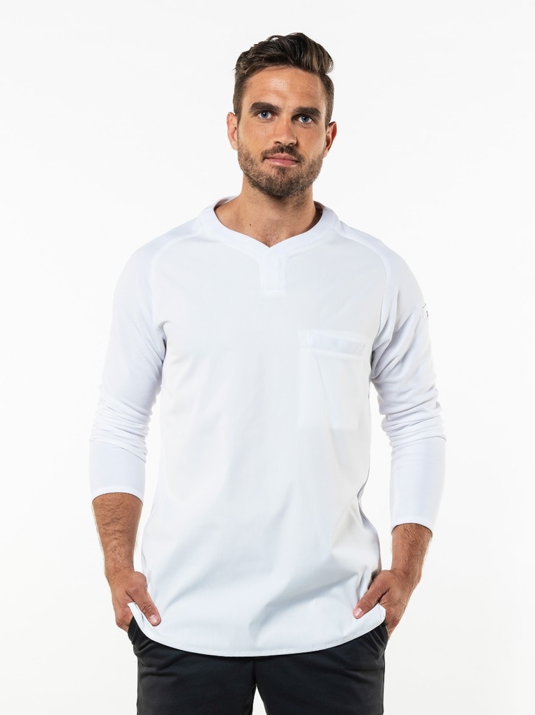 Chaud Devant T-shirt Valente UFX White LS Chef Jacket
