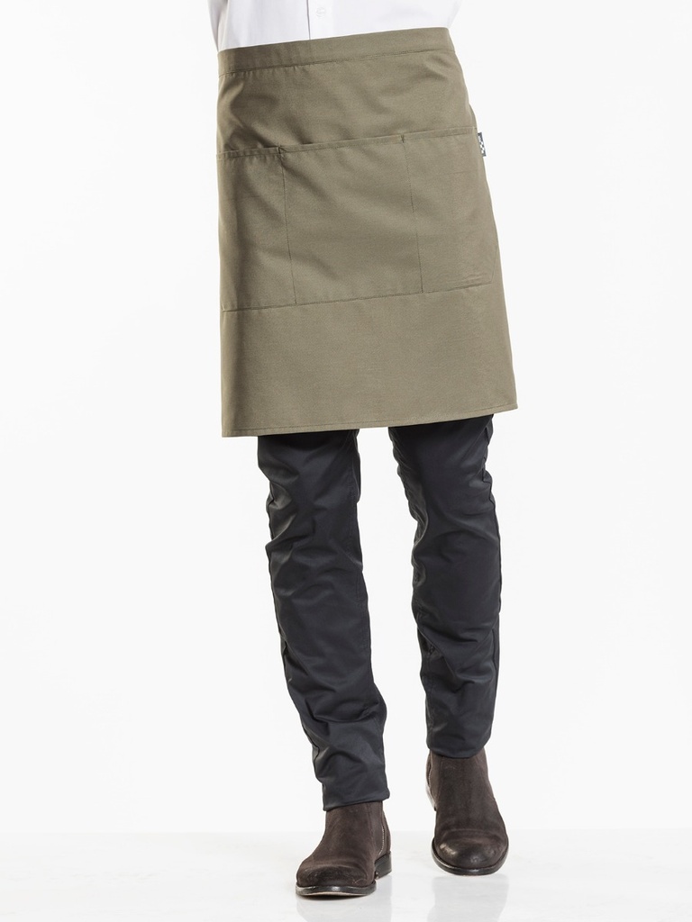 Chaud Devant 3-Pockets Dark Olive Apron