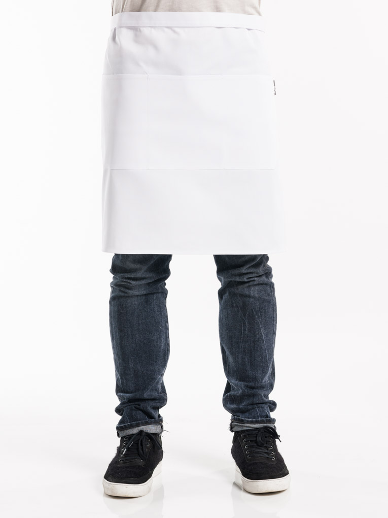 Chaud Devant 3-Pockets White Apron
