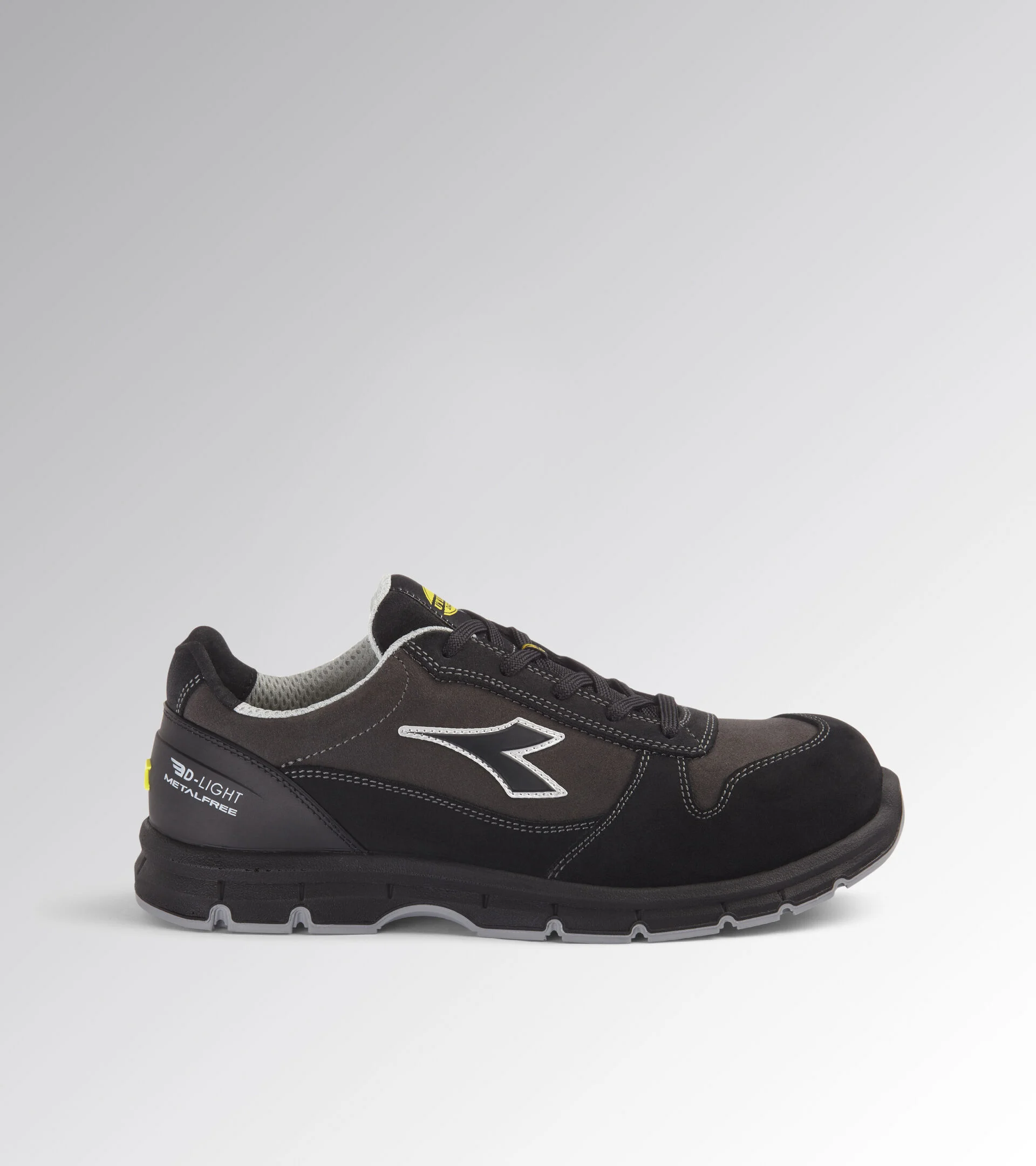 Diadora Run Low Met Free S3L Fo Sr Esd Black Charcoal Gray Werkschoenen