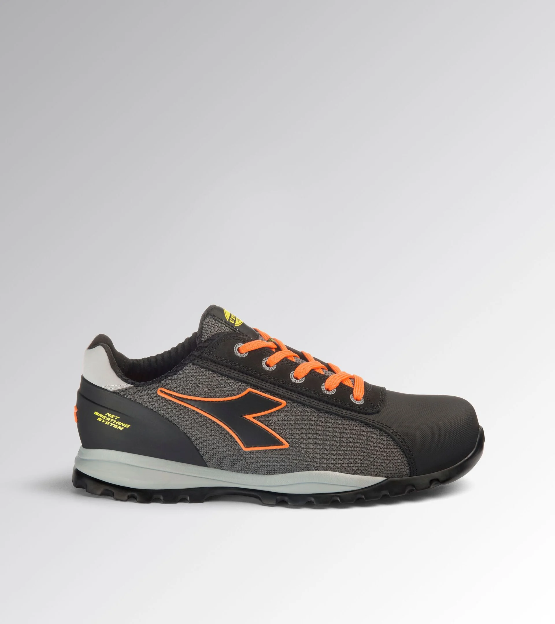 Diadora Glove Net Low Pro S1Pl Fo Sr Hro Esd Asphalt Orange Fluo Werkschoenen