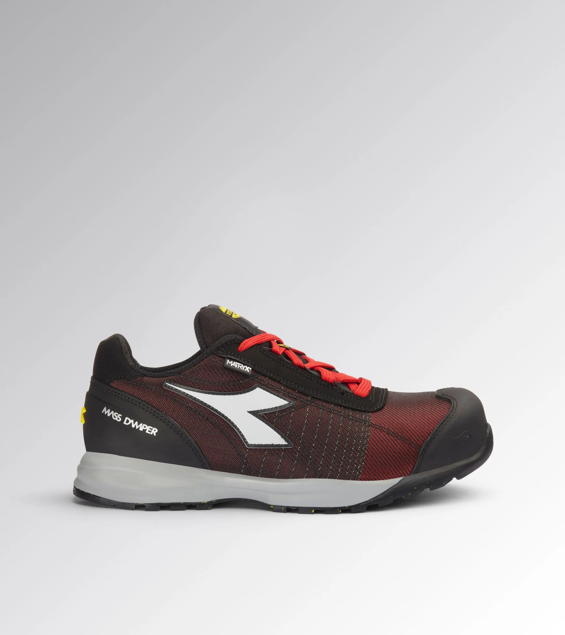 Diadora Glove Mds Mtx Low S1Ps Hro Fo Sr Sc Esd Poppy Red Gray Werkschoenen