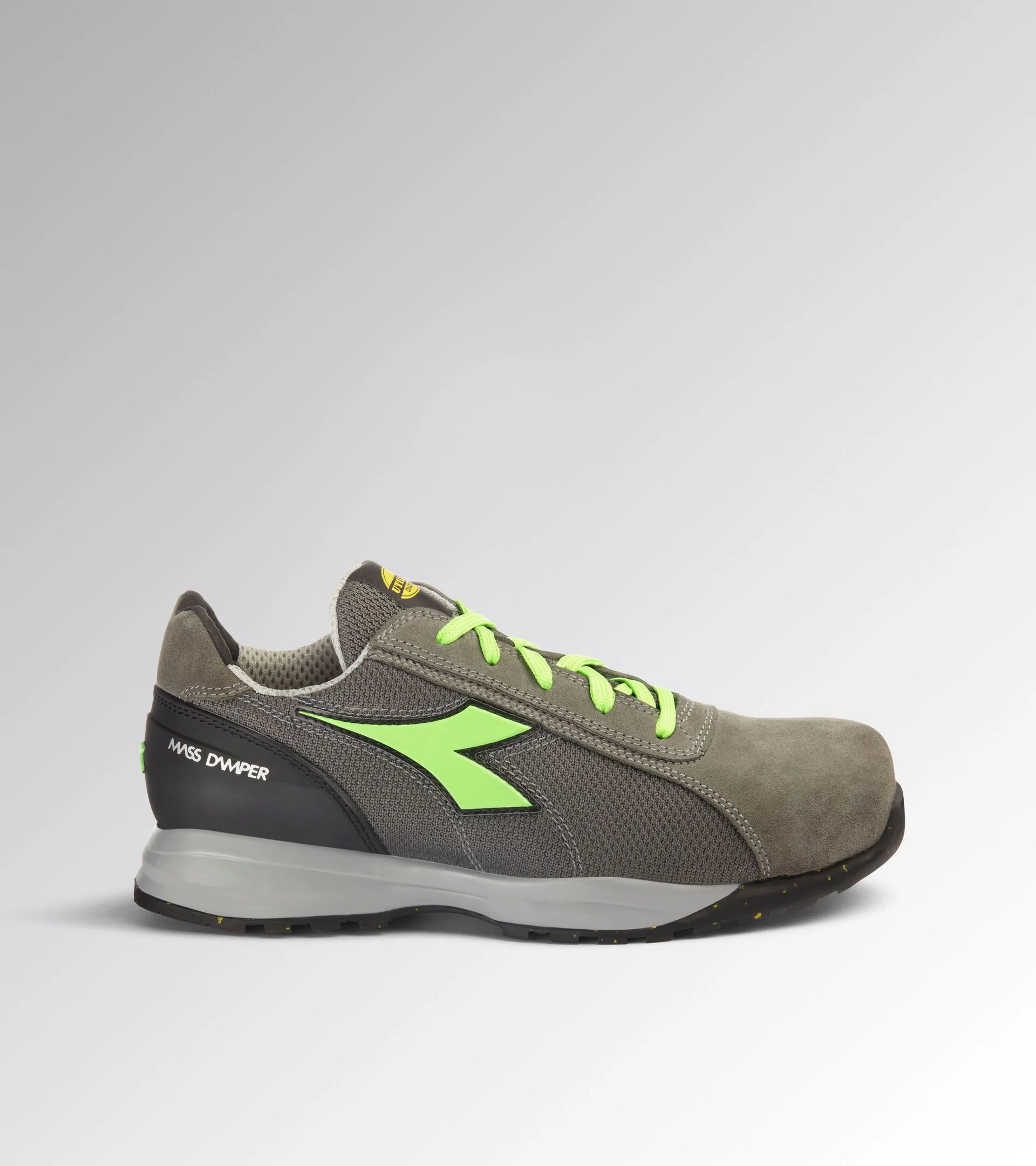 Diadora Glove Mds Text Low S1Ps Fo Hro Sr Coal Green Fluo Werkschoenen