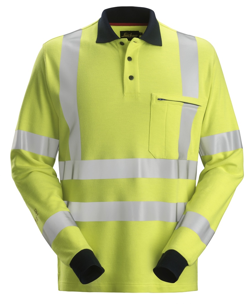 Snickers 2661 Protecwork Poloshirt Met Lange Mouwen High-Vis Klasse 3