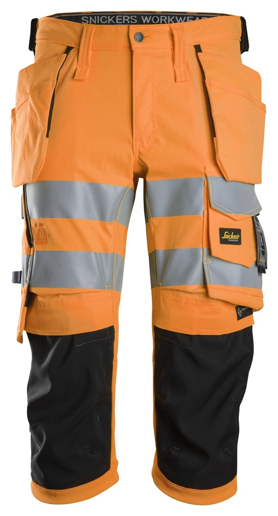 Snickers 6138 High-Vis Klasse 1/2 Stretch Pirate Broek Met Holsterzakken