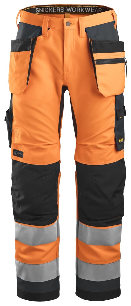 Snickers 6230 Allroundwork High-Vis Werkbroek+ Met Holsterzakken Klasse 2