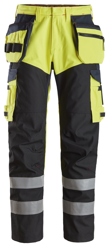Snickers 6265 Protecwork Werkbroek Met Versterkt Voorpand Holsterzakken High-Vis Klasse 1