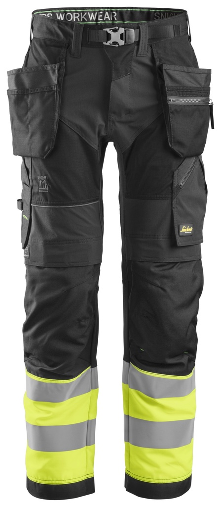 Snickers 6931 Flexiwork High-Vis Werkbroek+ Met Holsterzakken Klasse 1