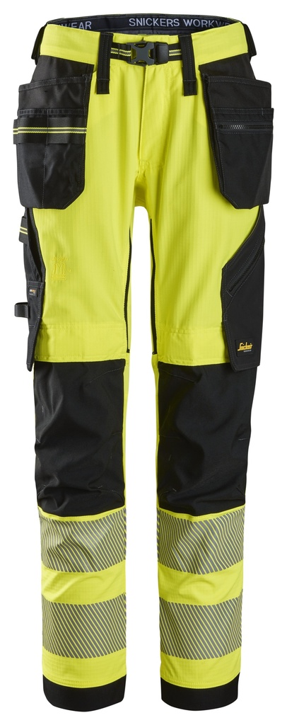 Snickers 6943 High-Vis Klasse 2 Stretch Werkbroek Met Holsterzakken