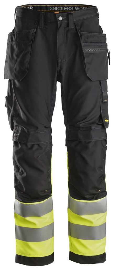 Snickers 6233 Allroundwork High-Vis Werkbroek+ Met Holsterzakken Klasse 1