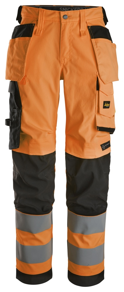 Snickers 6743 High-Vis Klasse 2 Dames Stretchbroek Met Holsterzakken