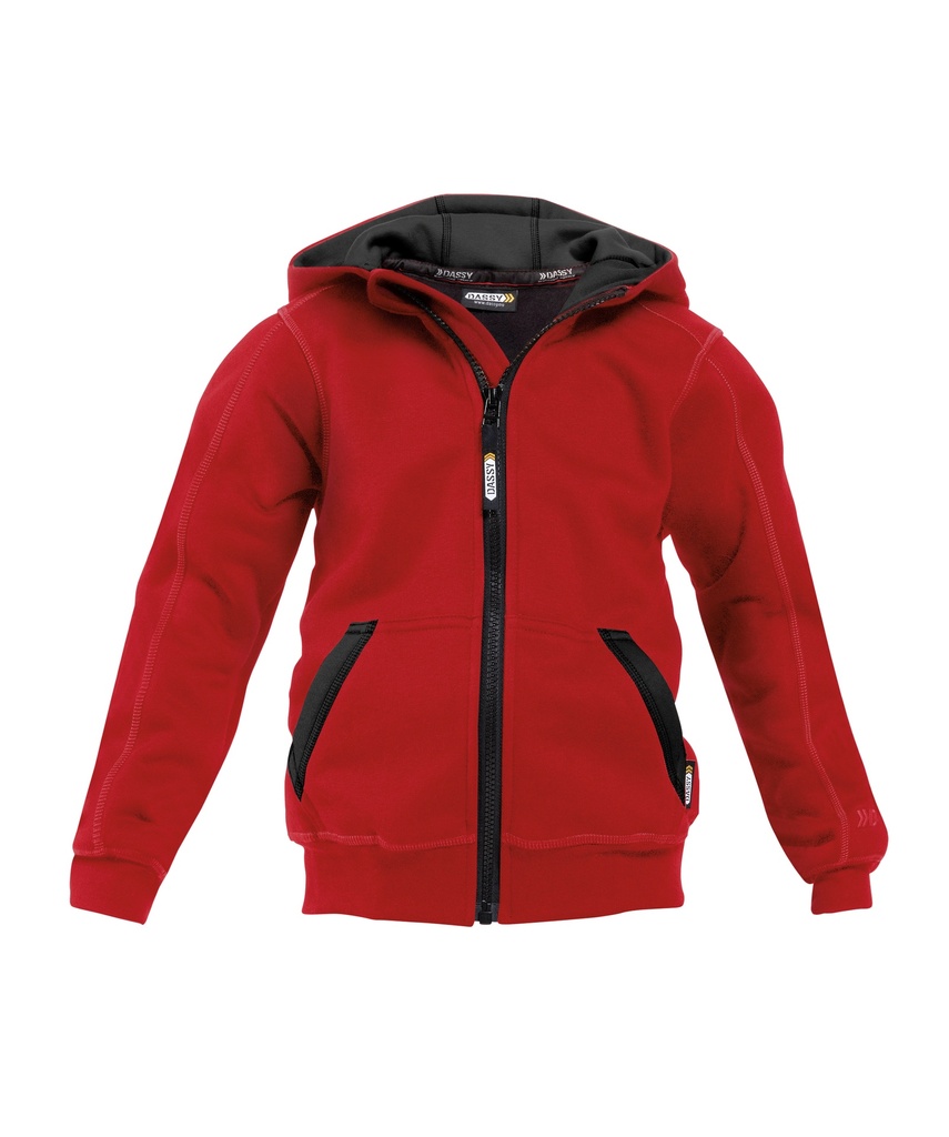 Dassy Watson Kids Sweater Met Lange Rits En Kap