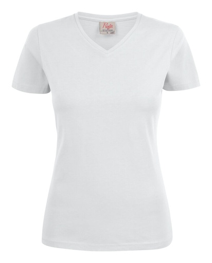 Printer Heavy V-Neck T-Shirt Dames
