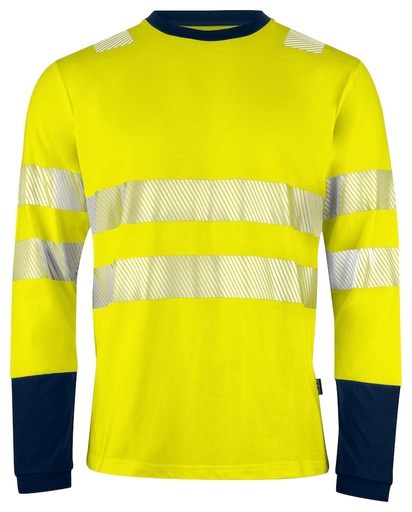 Projob 6014 Signalisatiet-Shirt Lange Mouwen En Iso 20471 Klasse 3