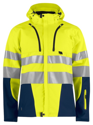 Projob 6419 Ongevoerde Signalisatiesoftshell En Iso 20471 Klasse 3
