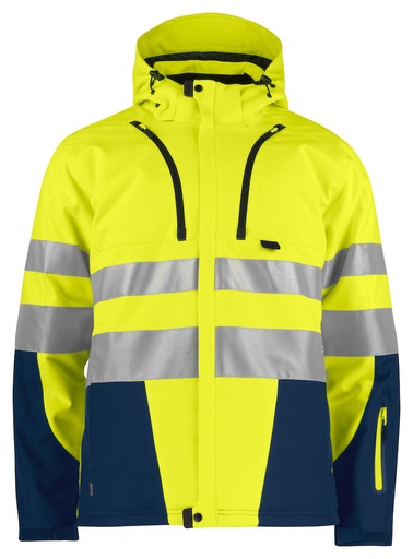 Projob 6420 Gevoerde Signalisatiesoftshell En Iso 20471 Klasse 3