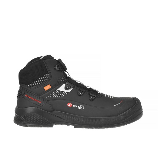 Sixton Muscle High Boa Zwart Grijs Mid S3 Werkschoenen