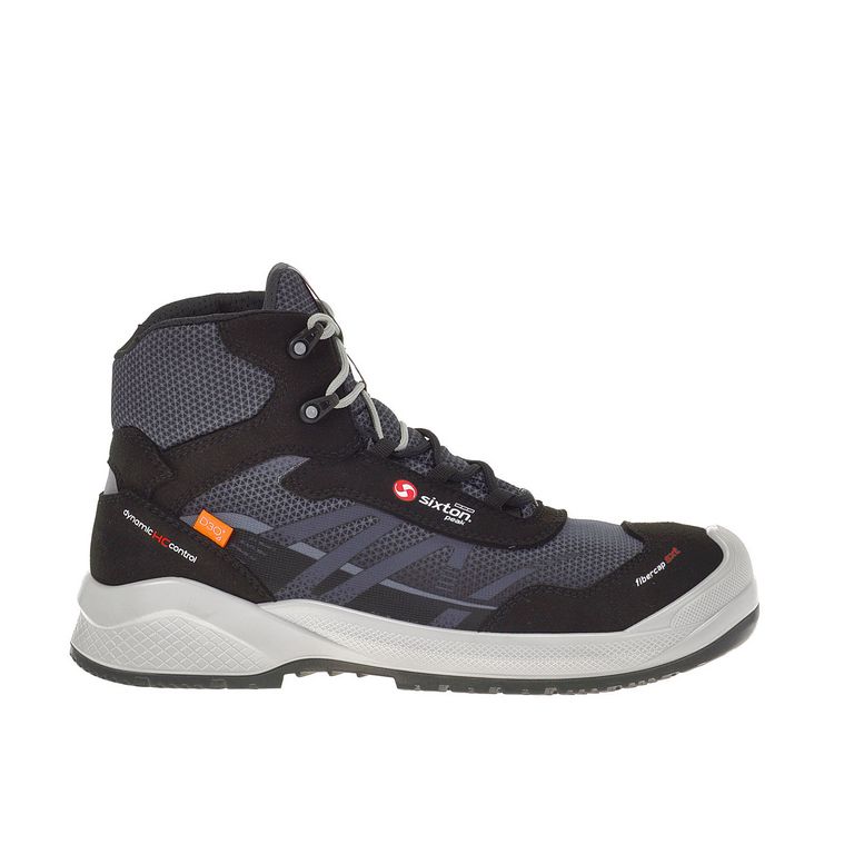 Sixton Tempra High Zwart Grijs Mid S3 Werkschoenen