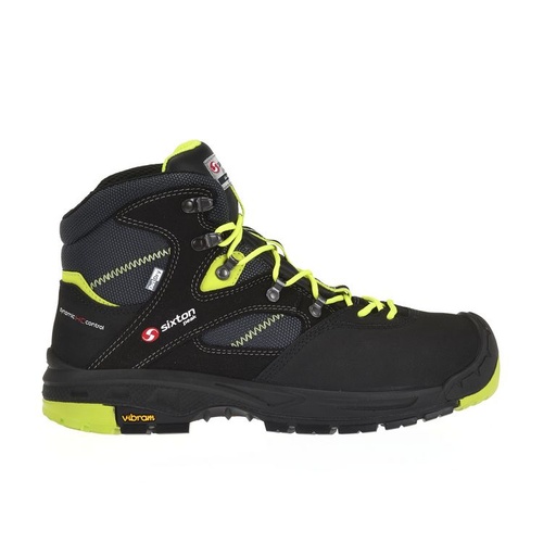 Sixton Ortisei HDry Zwart Geel Mid S3 Werkschoenen