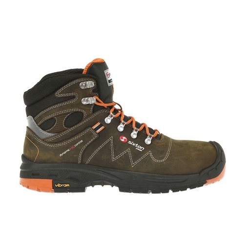 Sixton Tonale Bruin Zwart Oranje Mid S3 Werkschoenen