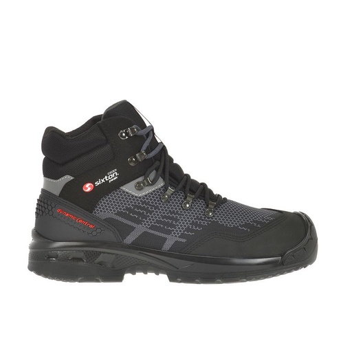 Sixton Sestriere Zwart Grijs Mid S3S Werkschoenen