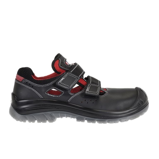 Sixton Portorico Zwart Rood Low S1P Werkschoenen