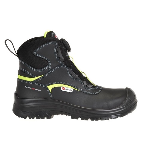 Sixton Roling Boa Zwart Geel Mid S3 Werkschoenen